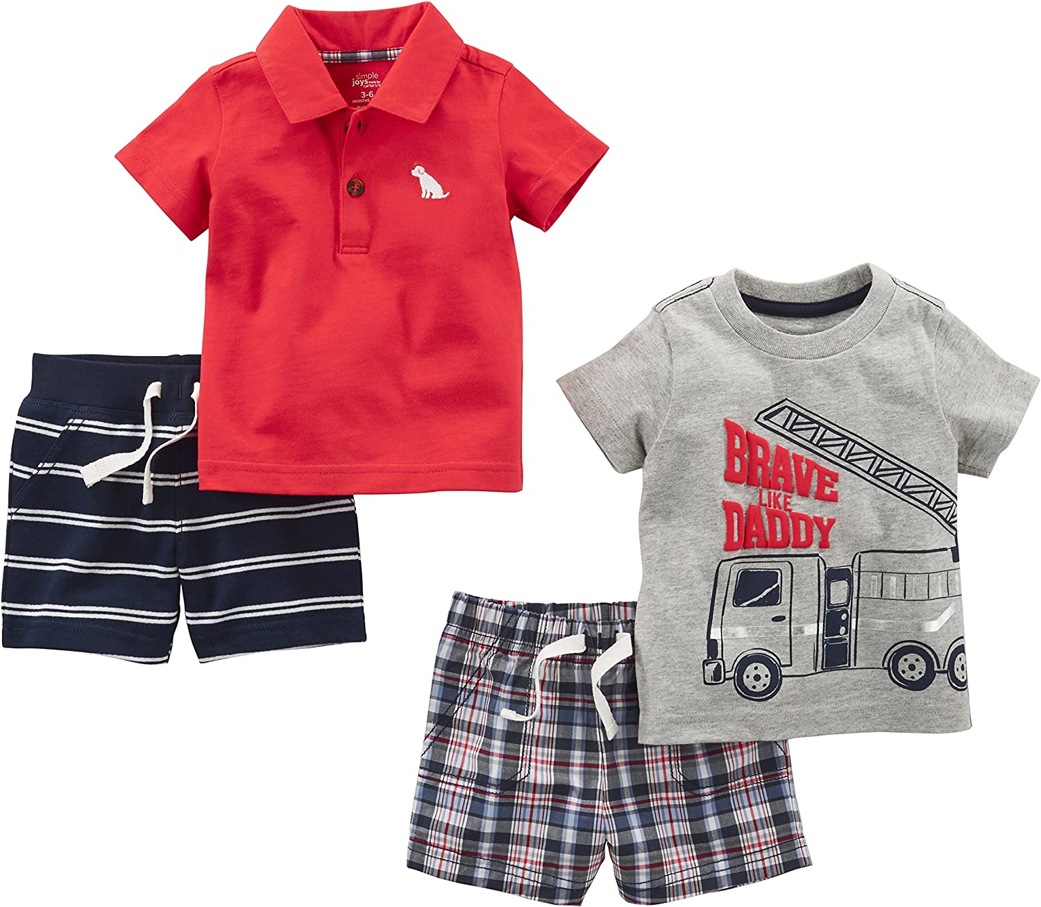 Simple Joys by Carter's Baby Boys' 4-Piece Playwear Set - Image 2